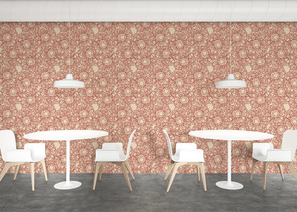 Floral Whirls - Red