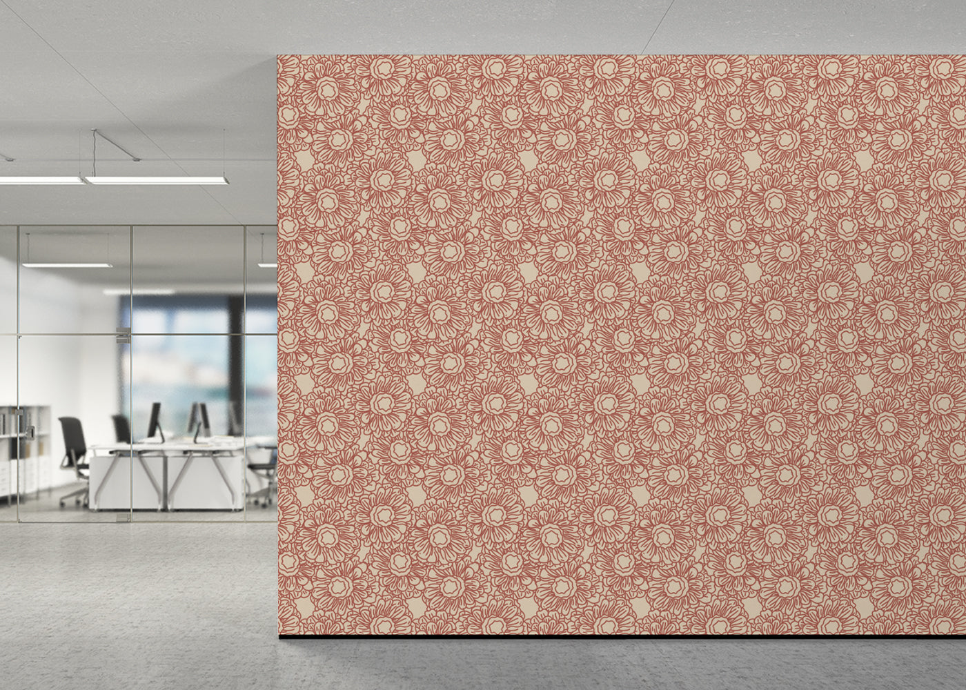 Floral Whirls - Red