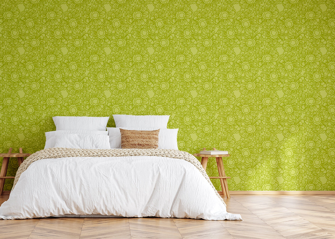 Floral Whirls - Green