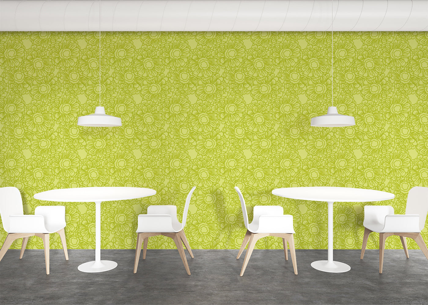 Floral Whirls - Green