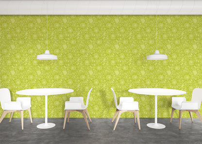 Floral Whirls - Green