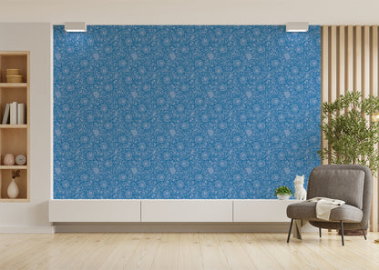 Floral Whirls - Blue