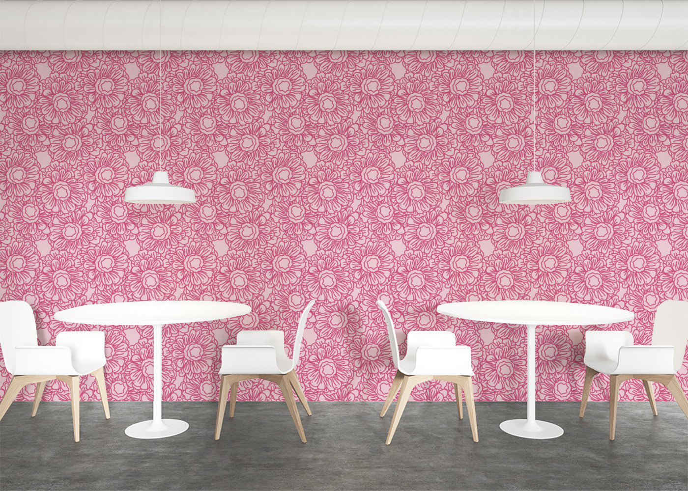 Floral Whirls - Pink