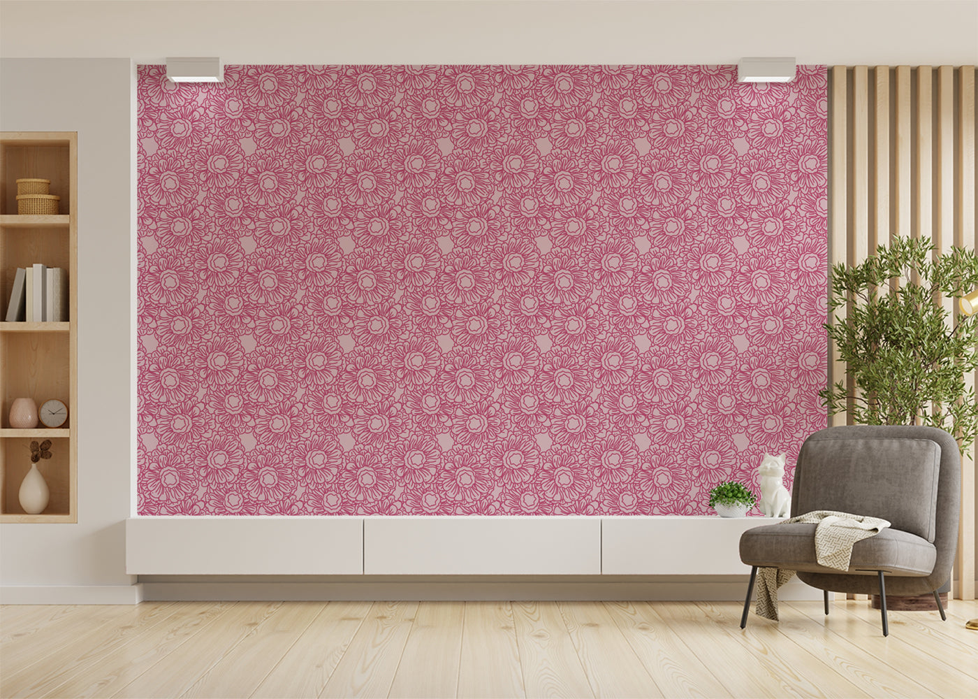 Floral Whirls - Pink