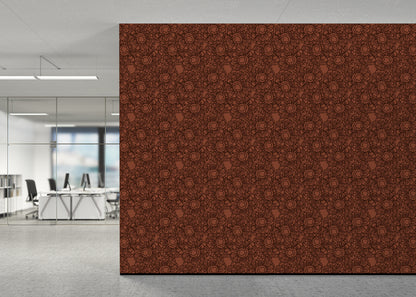 Floral Whirls - Dark Red
