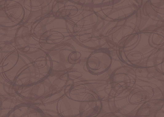 Sumi-e Circles Mural - Saddle Brown