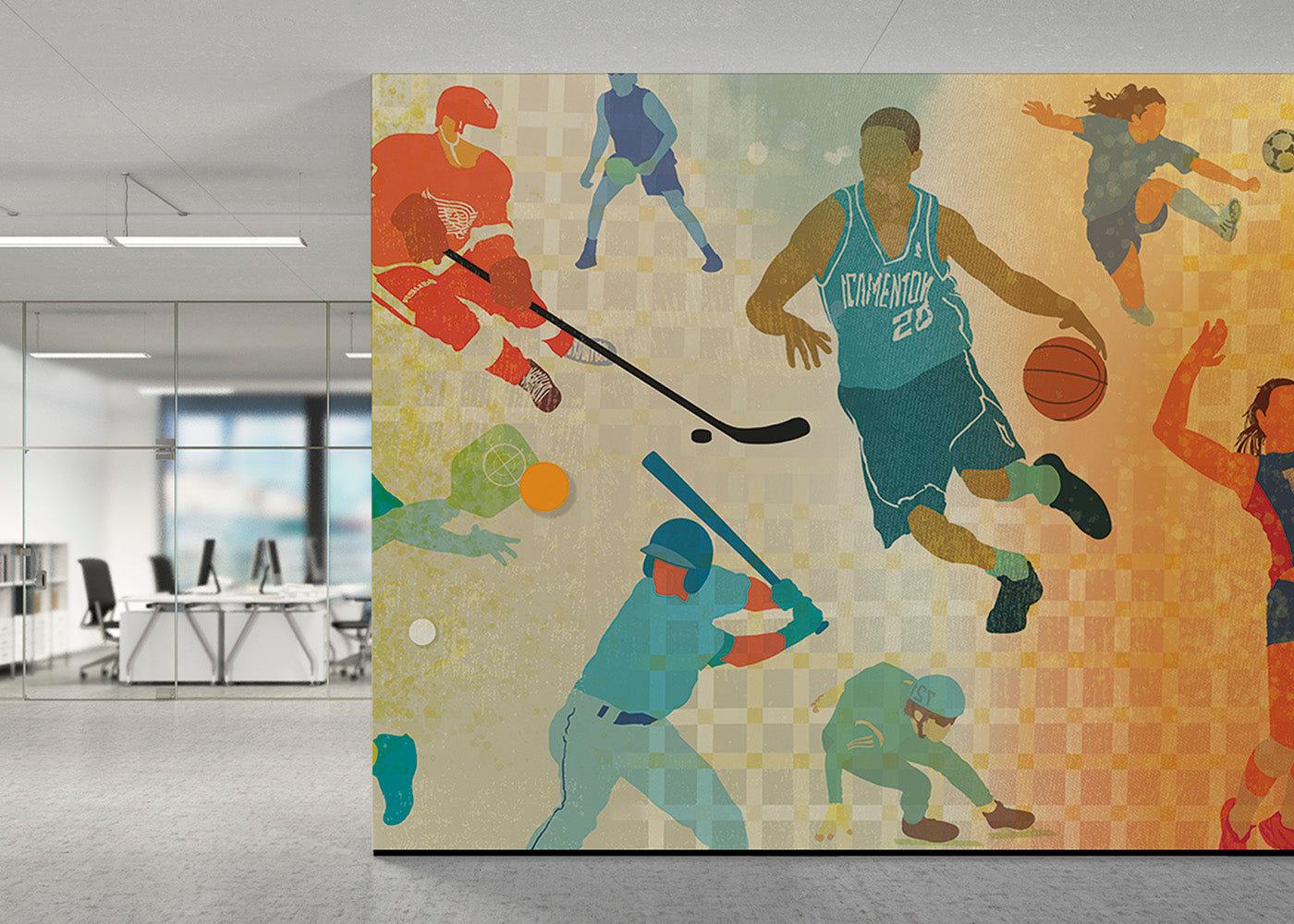 Sports Potpourri Mural - Multicolor