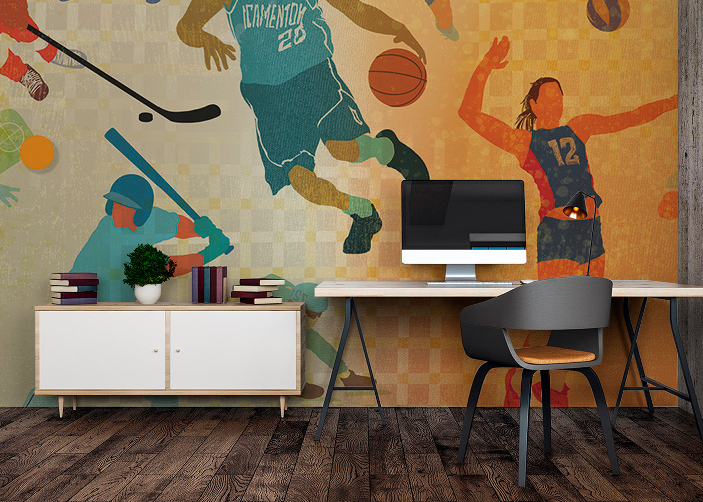Sports Potpourri Mural - Multicolor