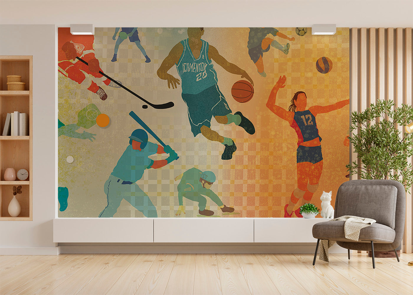 Sports Potpourri Mural - Multicolor