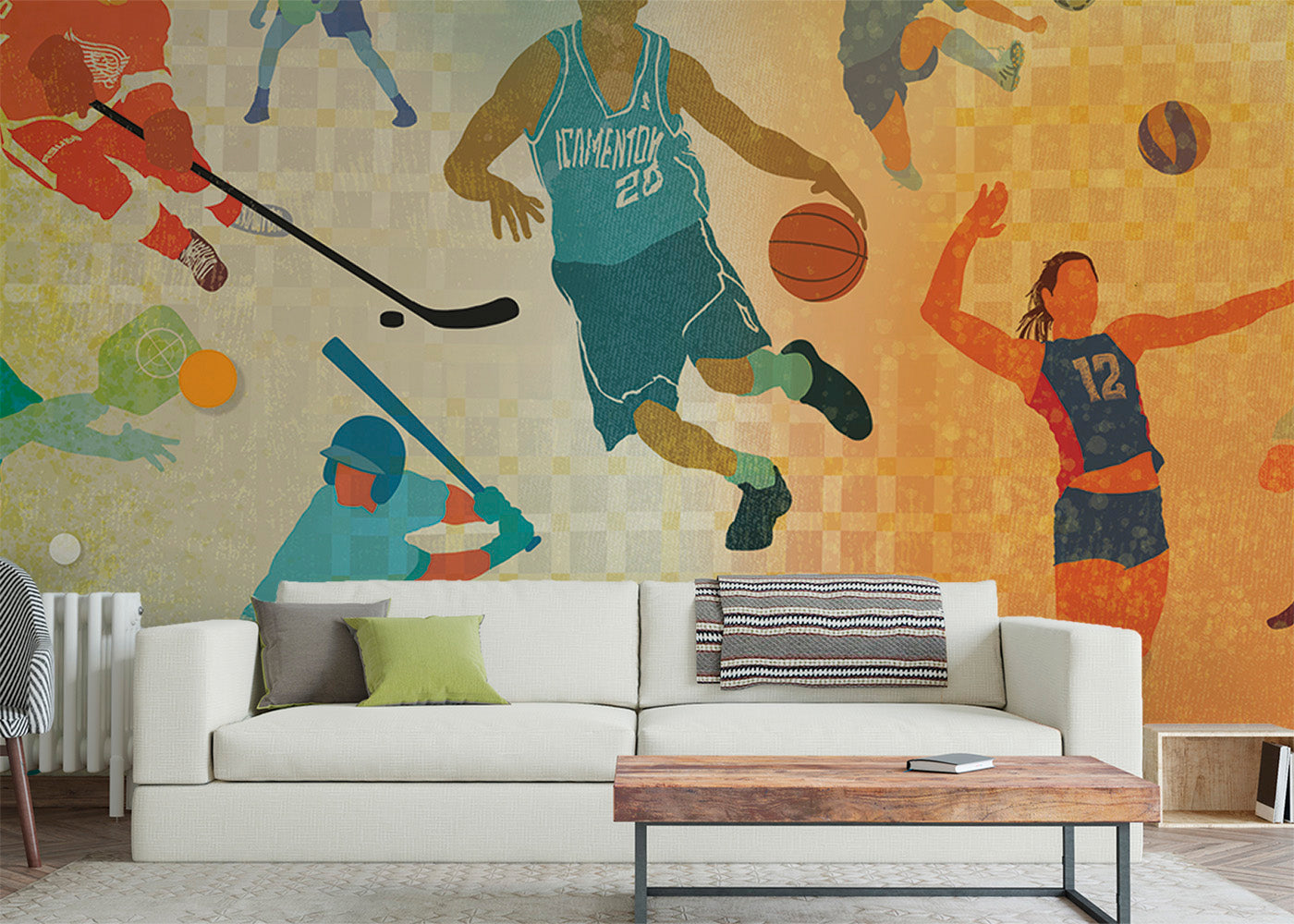 Sports Potpourri Mural - Multicolor