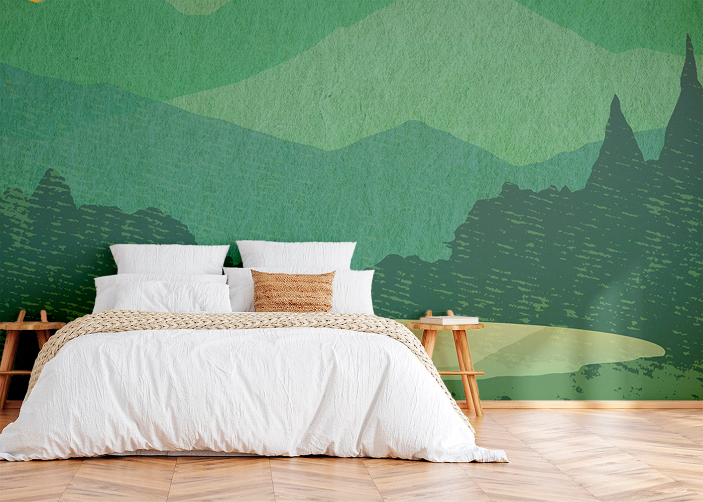 Olympic Tarn Mural - Blue Spruce