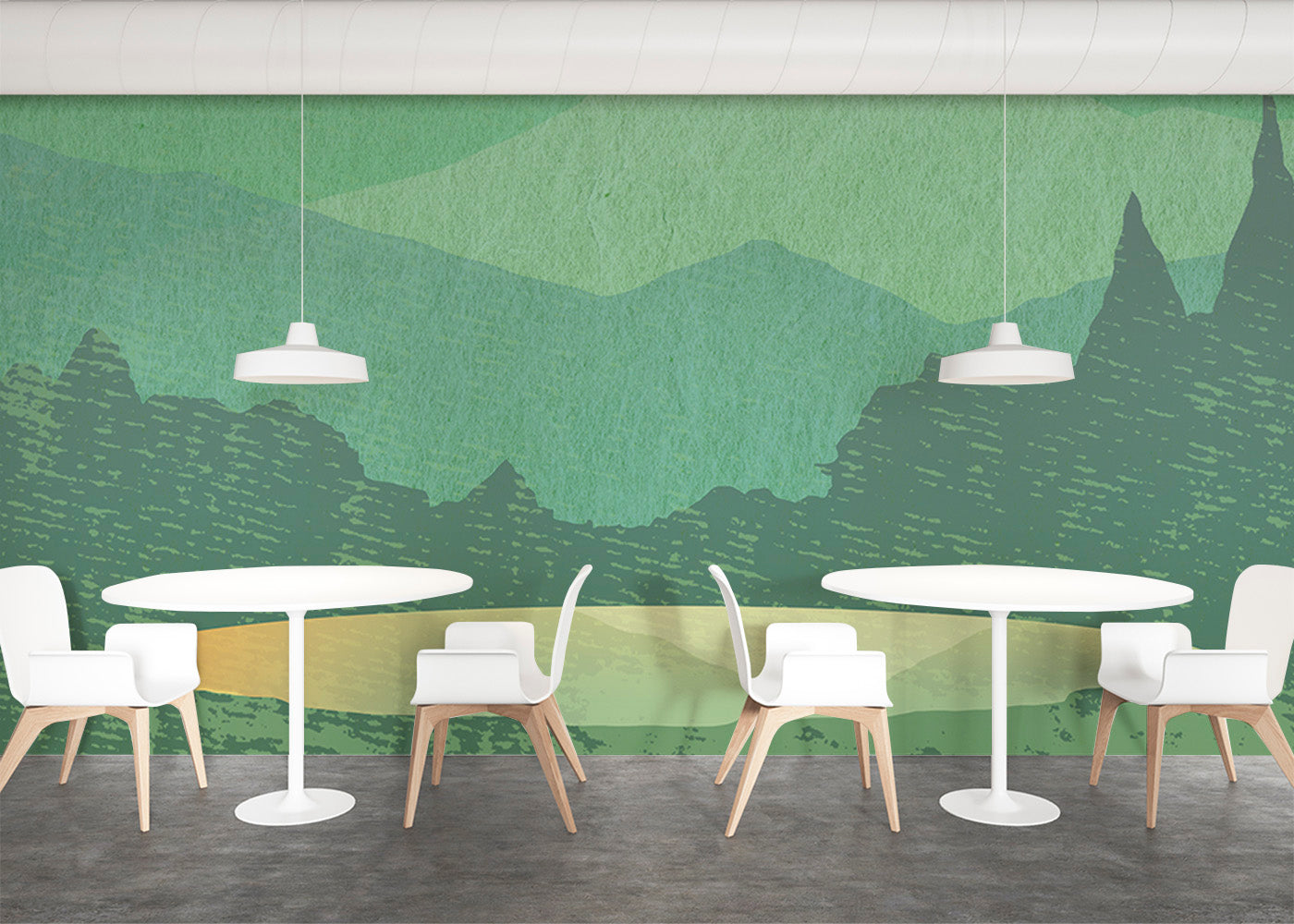 Olympic Tarn Mural - Blue Spruce