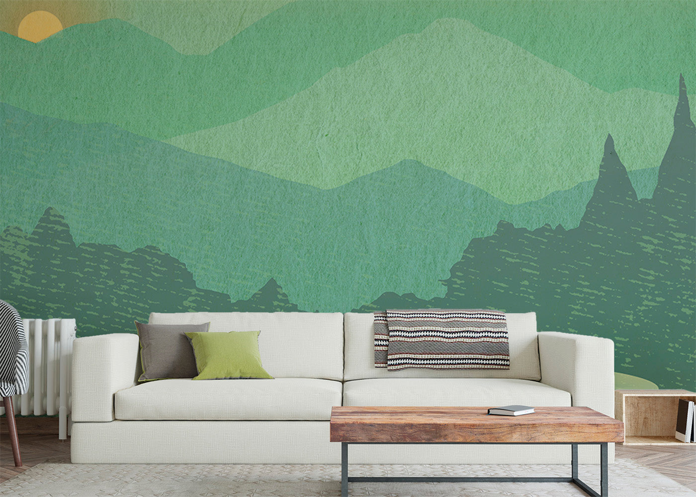 Olympic Tarn Mural - Blue Spruce
