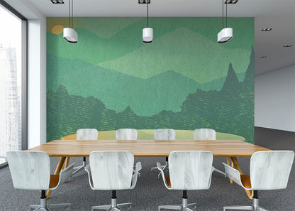 Olympic Tarn Mural - Blue Spruce
