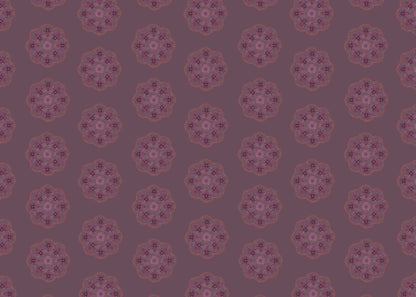 Bee Rosette Mural - Deep Mauve