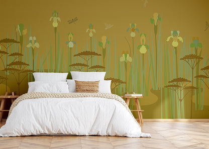 Iris Pond Mural - Ochre