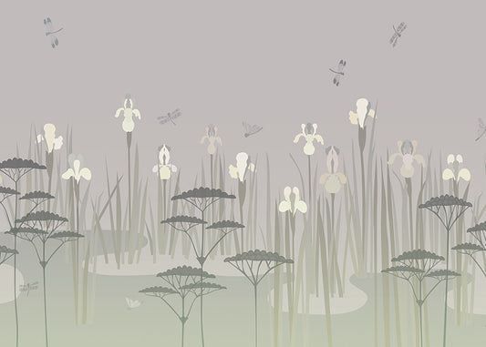 Iris Pond Mural - Gray