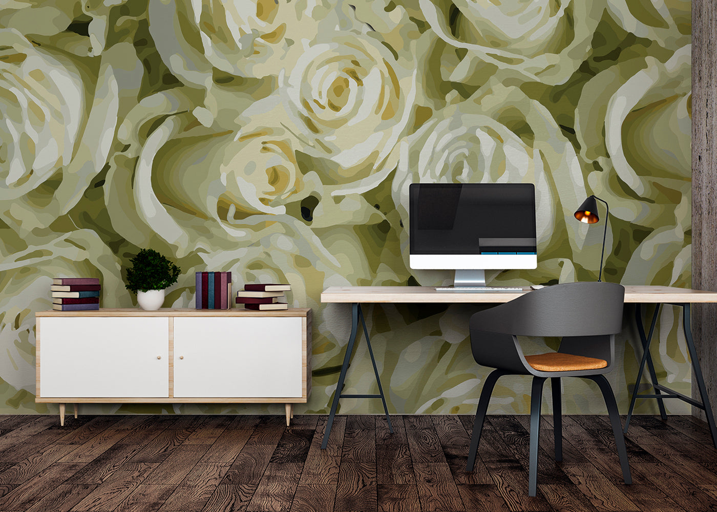 For the Roses Mural - Ochre Blush