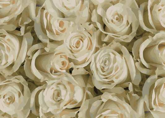 For the Roses Mural - Peach Cream Blush