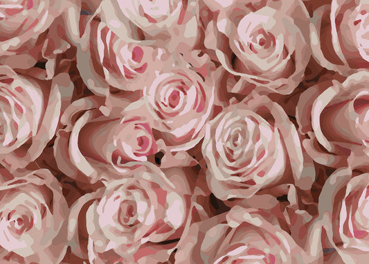For the Roses Mural - Pink Frost Blush