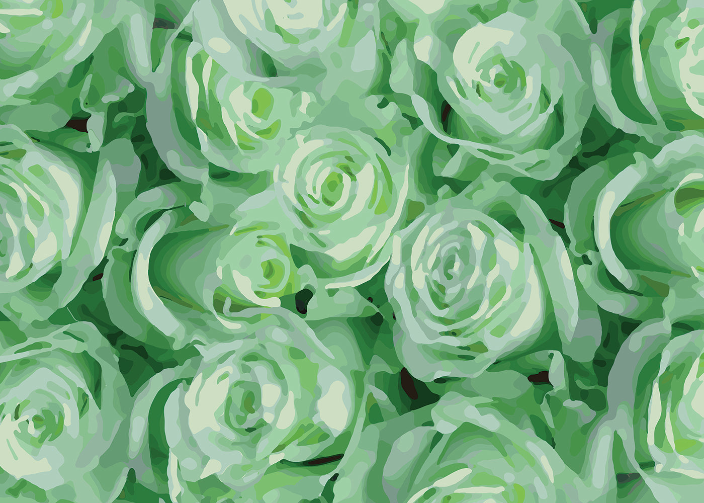 For the Roses Mural - Garden Blush