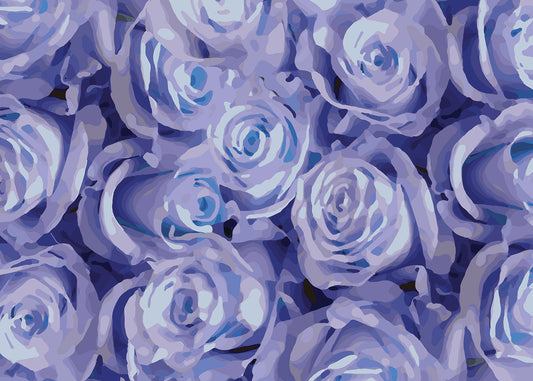 For the Roses Mural - Periwinkle Blush