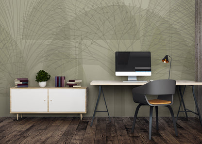 Bare Trees Mural - Warm Neutral