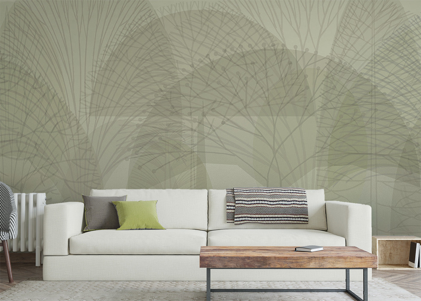 Bare Trees Mural - Warm Neutral