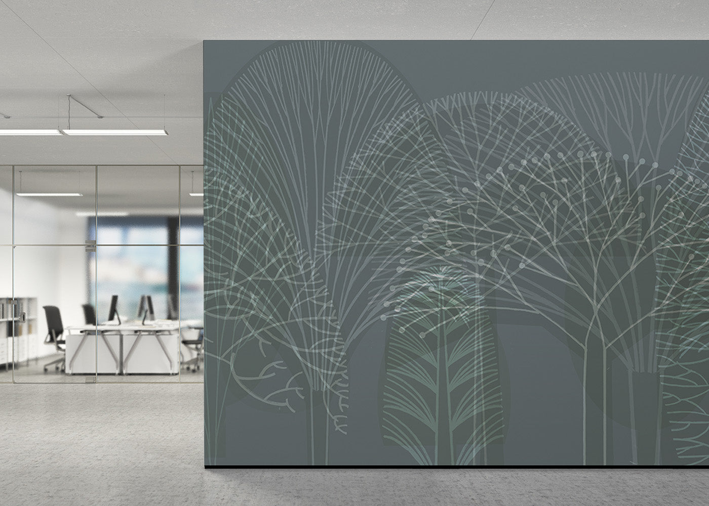 Bare Trees Mural - Diazo Tint