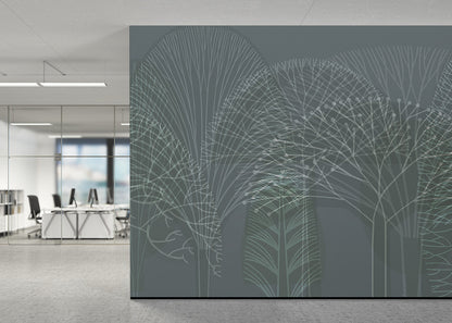 Bare Trees Mural - Diazo Tint