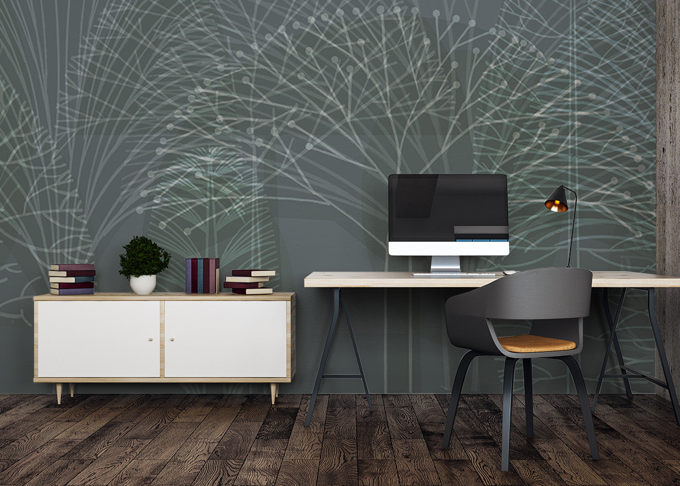 Bare Trees Mural - Diazo Tint