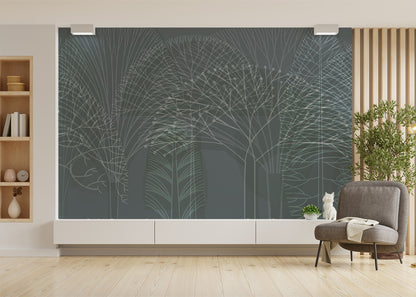 Bare Trees Mural - Diazo Tint