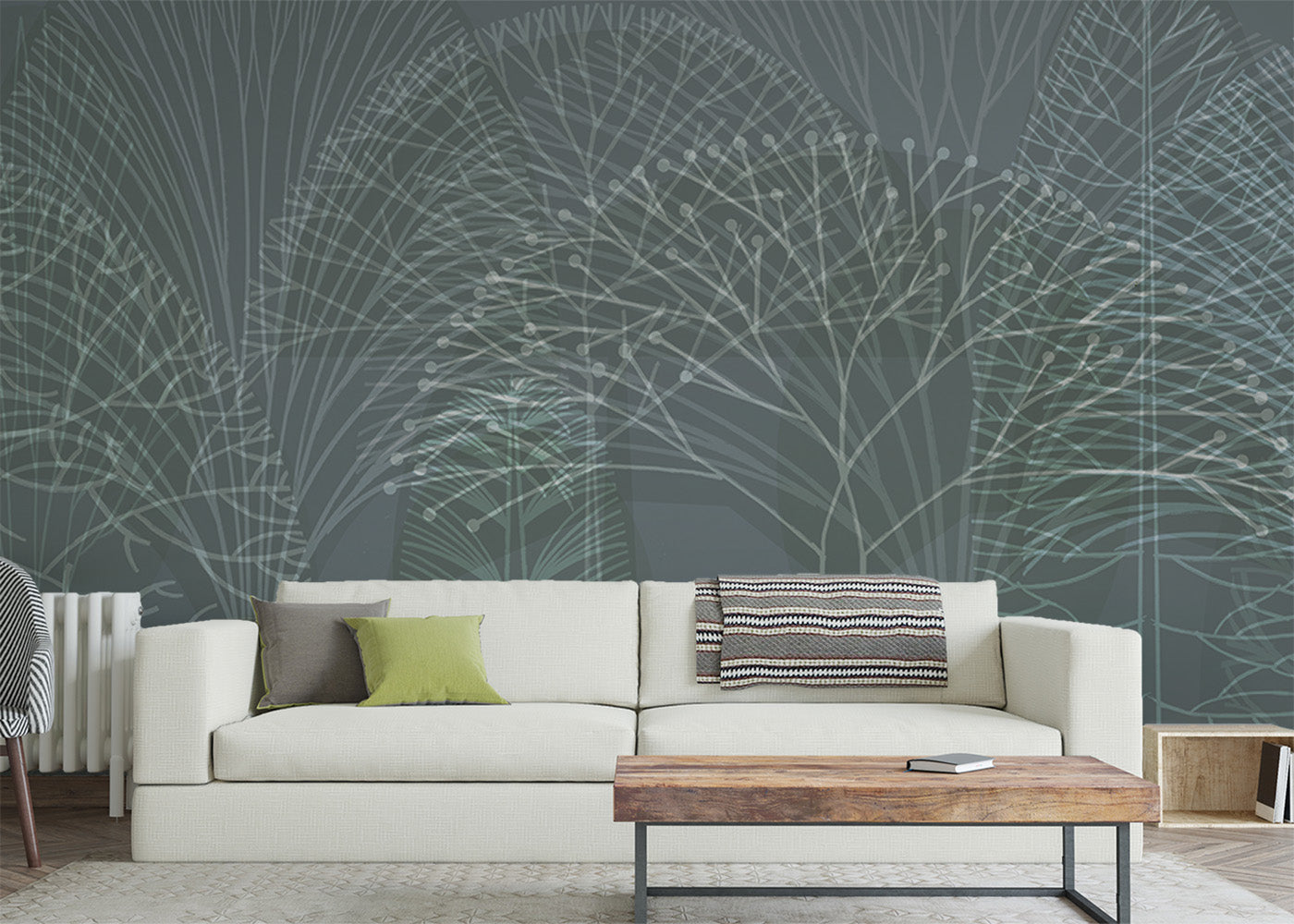 Bare Trees Mural - Diazo Tint