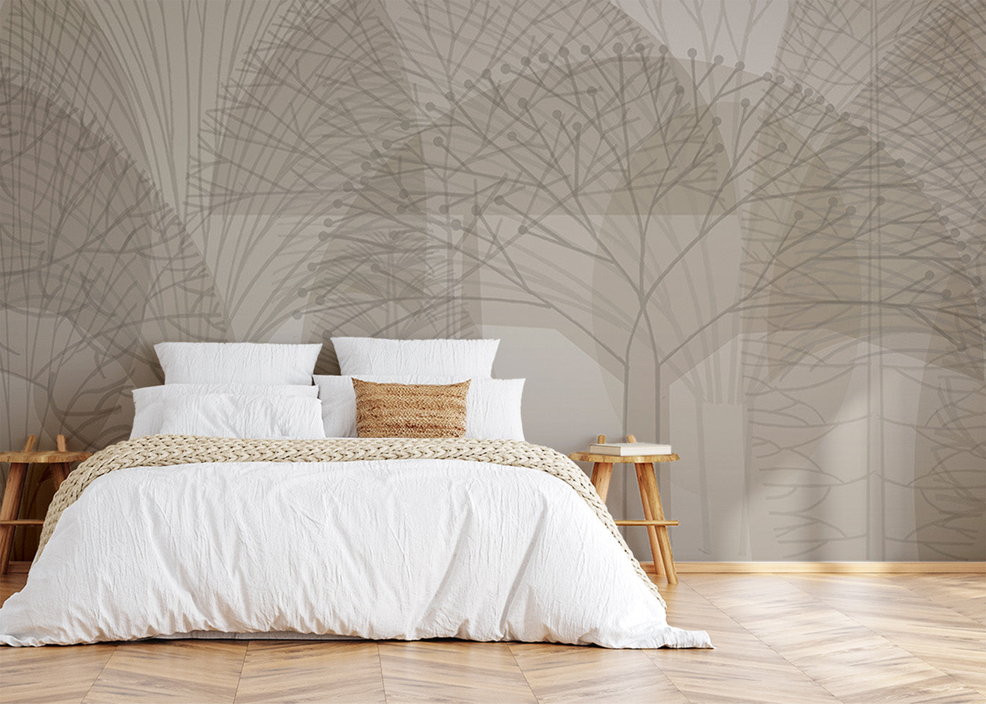 Bare Trees Mural - Neutral