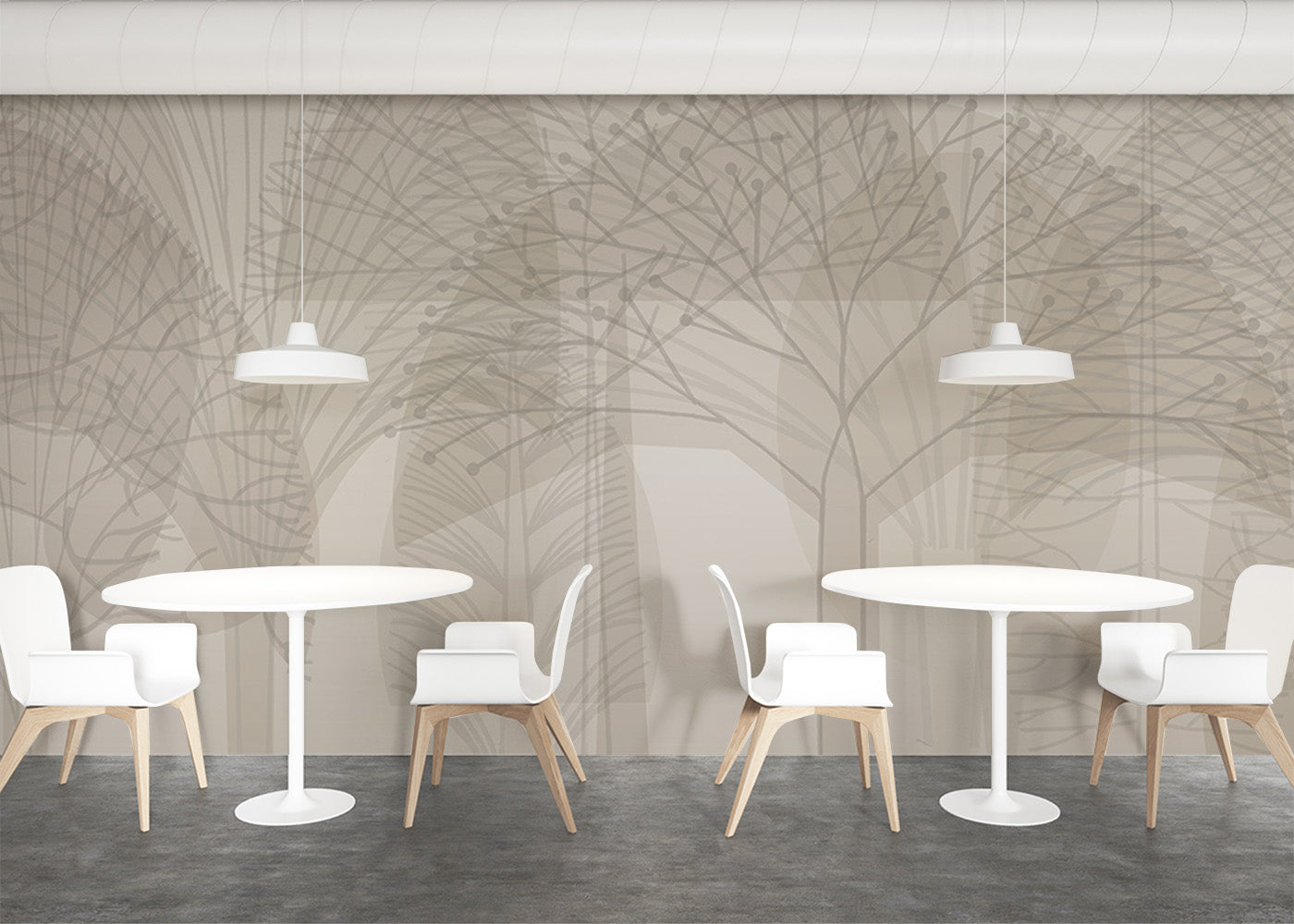Bare Trees Mural - Neutral