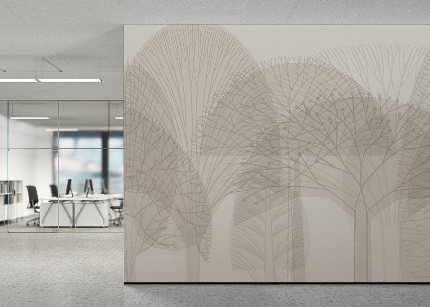 Bare Trees Mural - Neutral