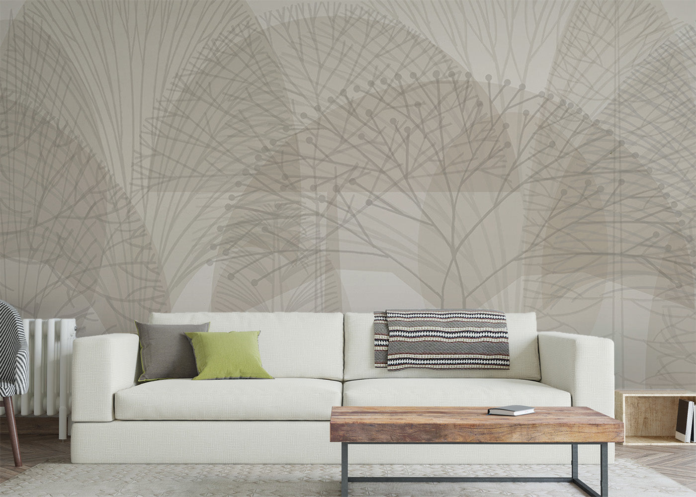 Bare Trees Mural - Neutral