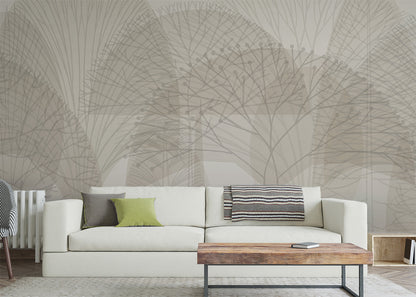 Bare Trees Mural - Neutral