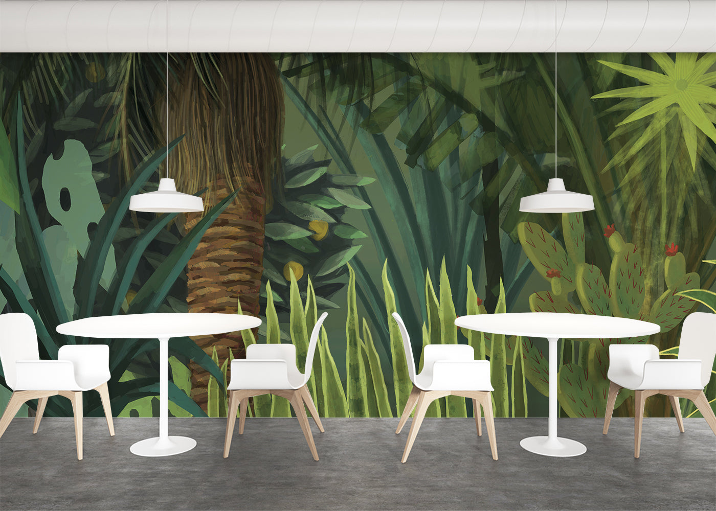 Jungle Fantasy Mural - Green