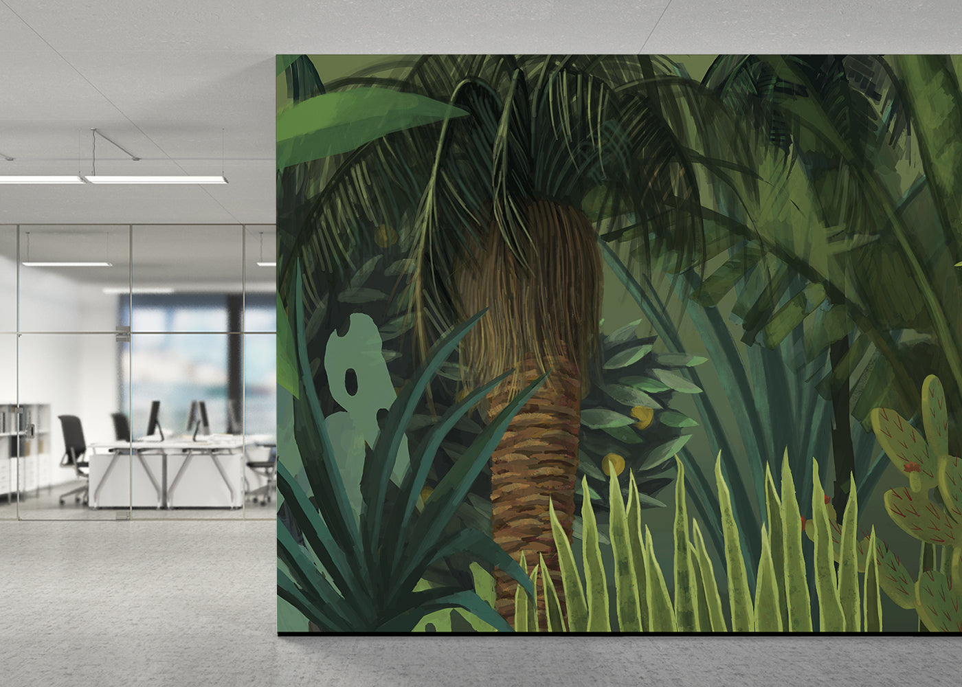 Jungle Fantasy Mural - Green