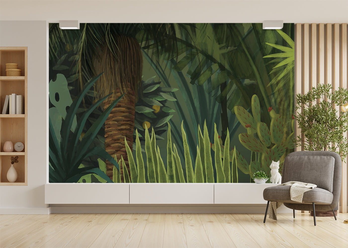 Jungle Fantasy Mural - Green