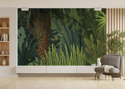 Jungle Fantasy Mural - Green