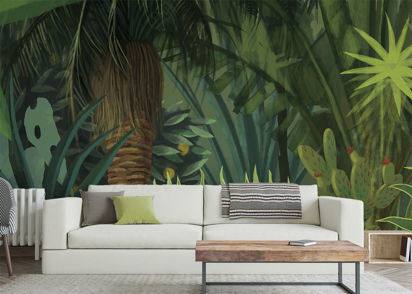 Jungle Fantasy Mural - Green