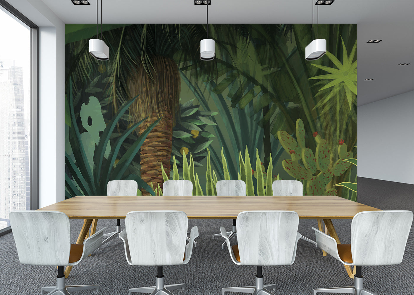 Jungle Fantasy Mural - Green