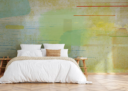 Aged Linen Mural - Gold