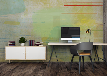 Aged Linen Mural - Gold