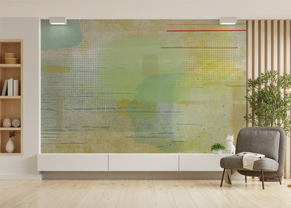 Aged Linen Mural - Gold