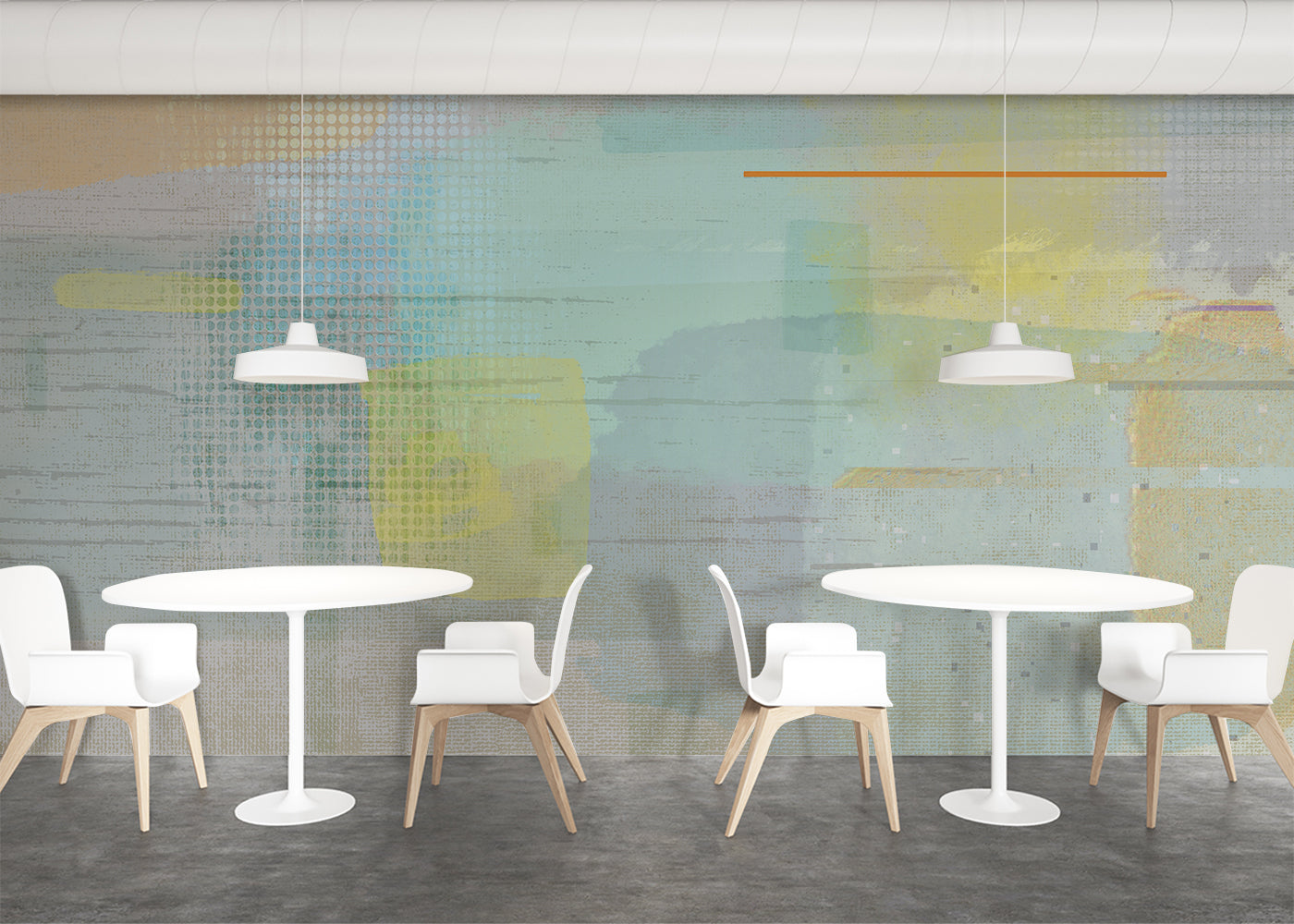 Aged Linen Mural - Warm Gray
