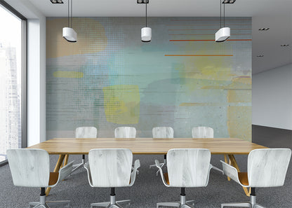 Aged Linen Mural - Warm Gray