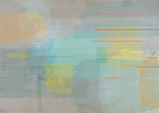 Aged Linen Mural - Warm Gray